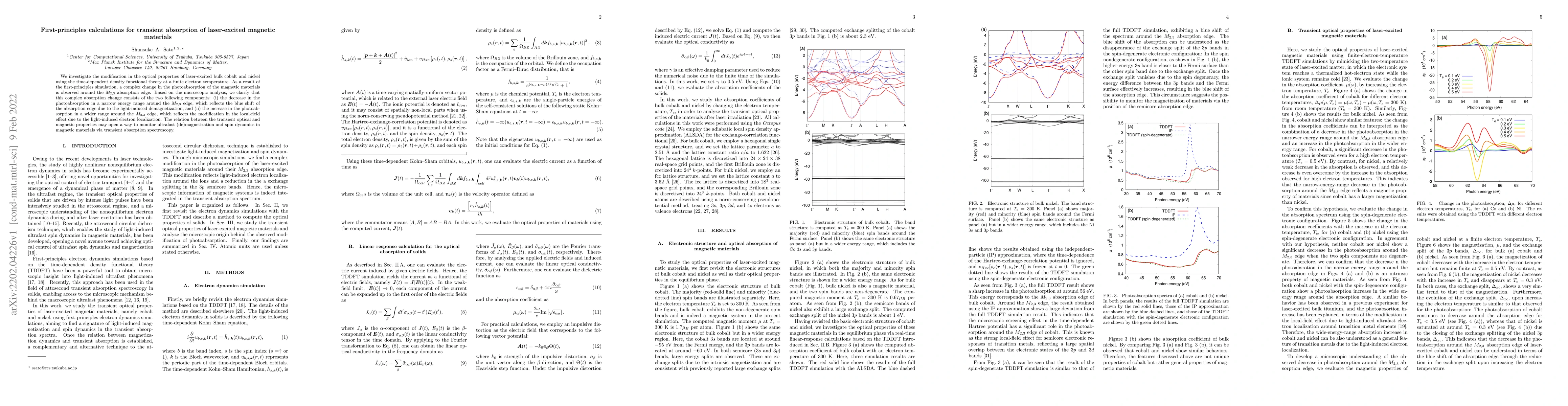 Thumbnail for First-principles calculations for transient absorption of laser-excited
  magnetic materials