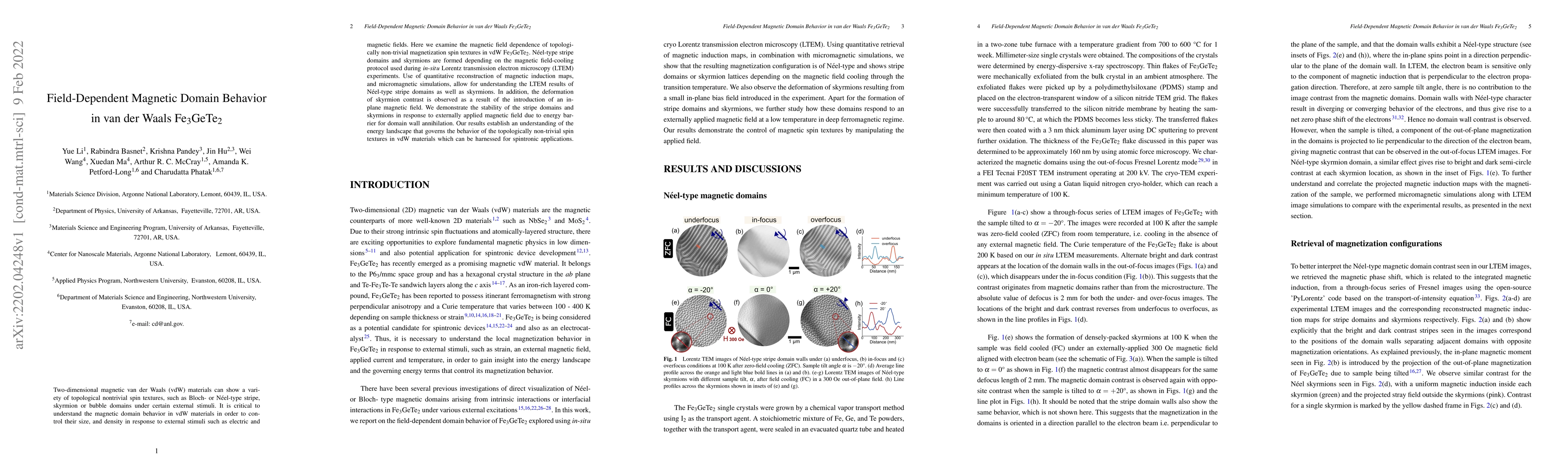 Thumbnail for Field-Dependent Magnetic Domain Behavior in van der Waals Fe$_3$GeTe$_2$