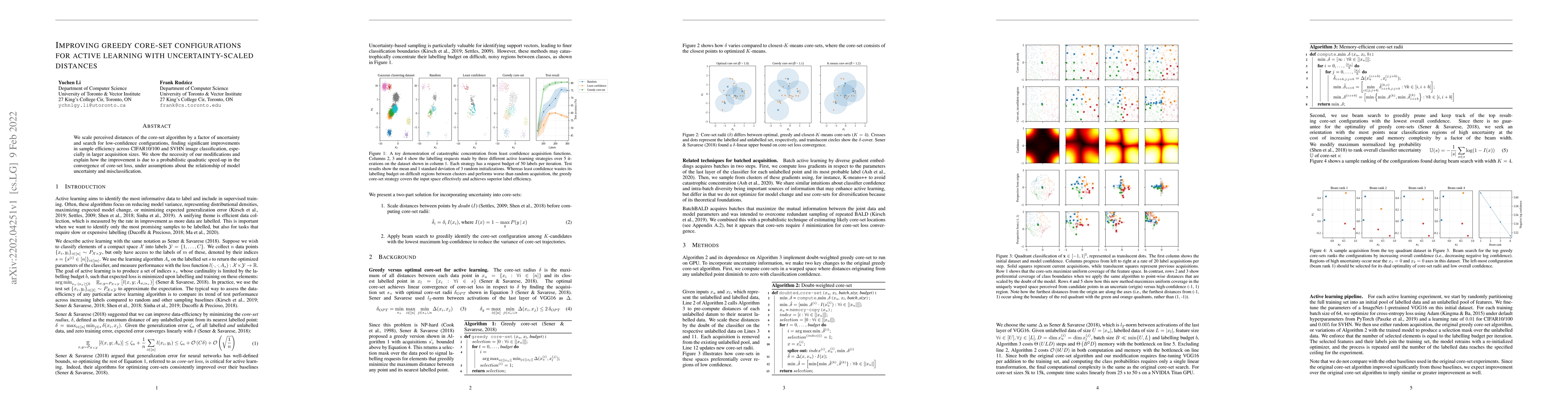 Thumbnail for Improving greedy core-set configurations for active learning with
  uncertainty-scaled distances