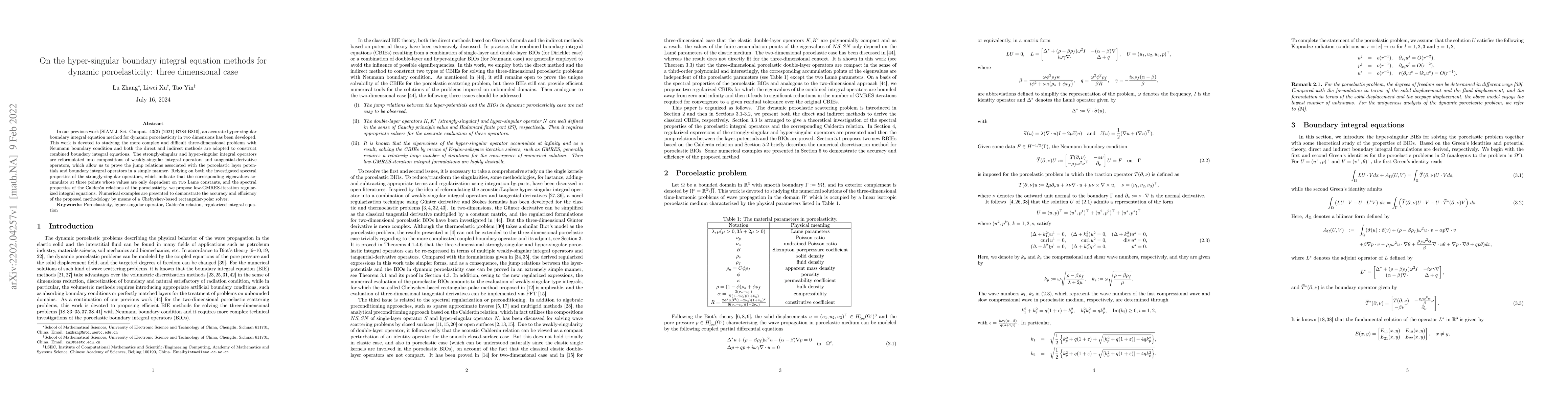 Thumbnail for On the hyper-singular boundary integral equation methods for dynamic
  poroelasticity: three dimensional case