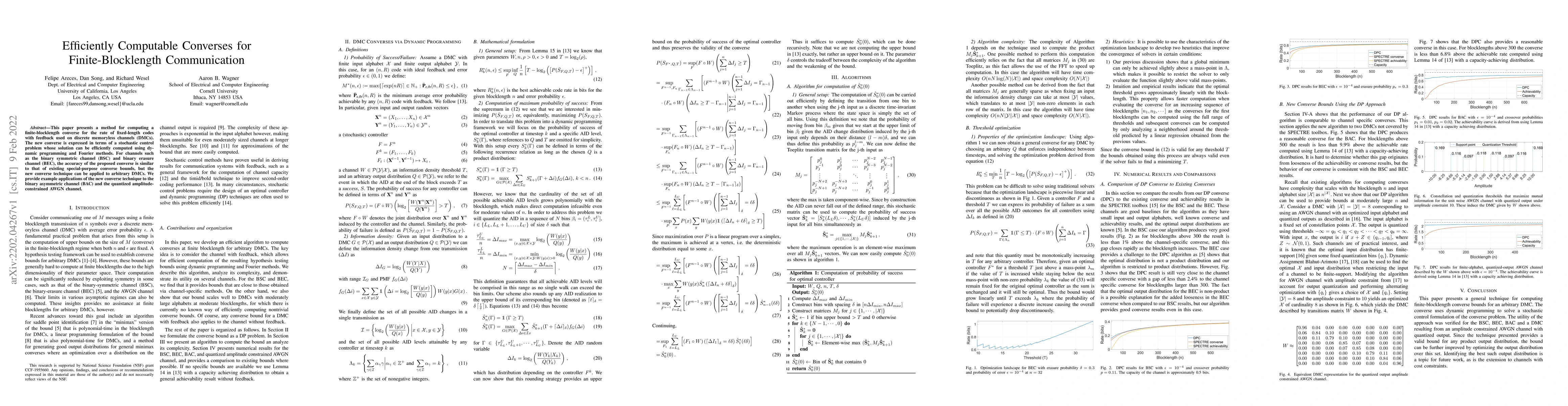 Thumbnail for Efficiently Computable Converses for Finite-Blocklength Communication