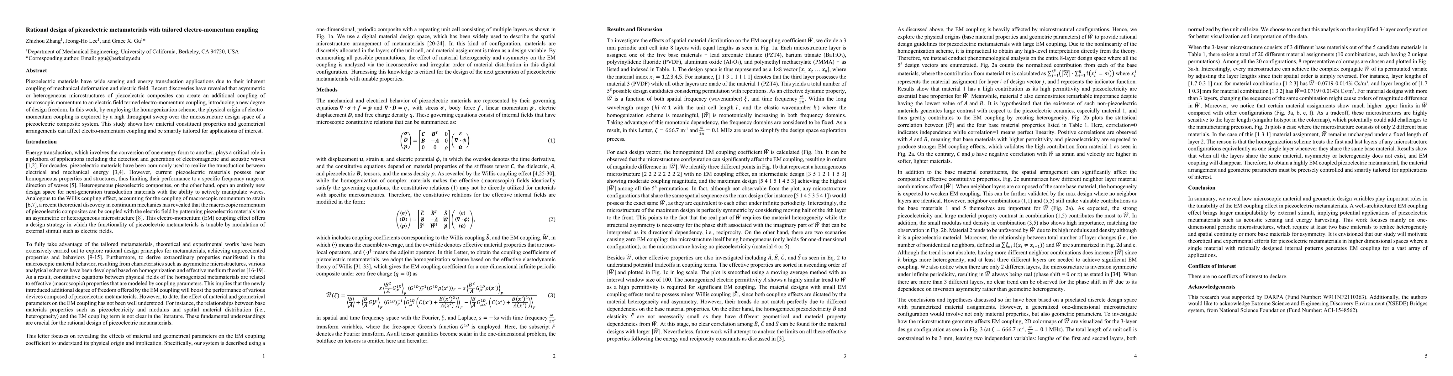 Thumbnail for Rational design of piezoelectric metamaterials with tailored
  electro-momentum coupling