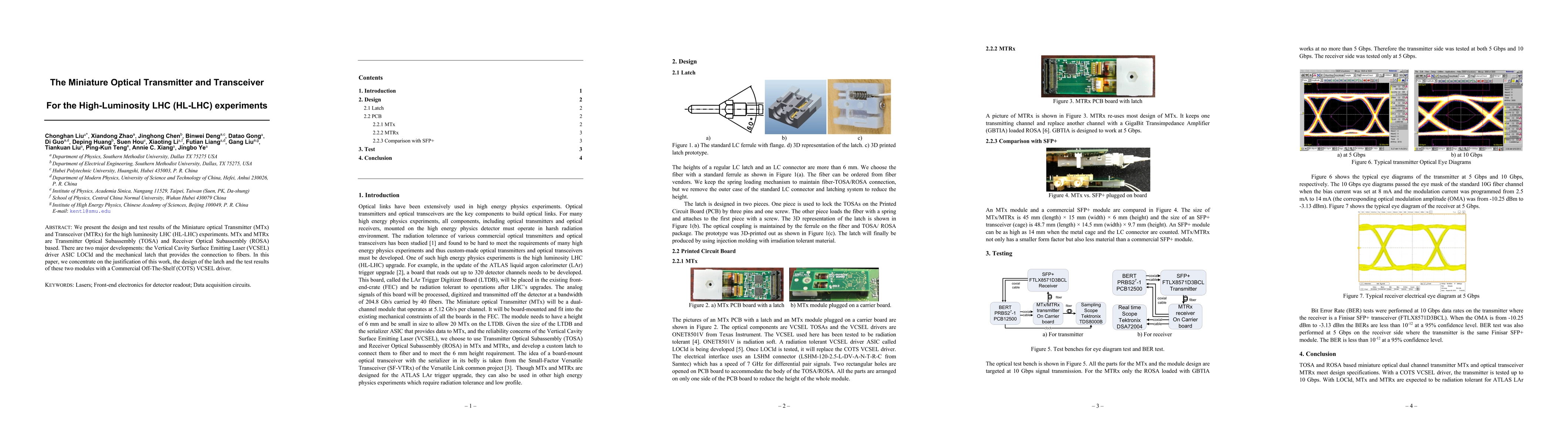 Thumbnail for The Miniature Optical Transmitter and Transceiver For the
  High-Luminosity LHC (HL-LHC) experiments