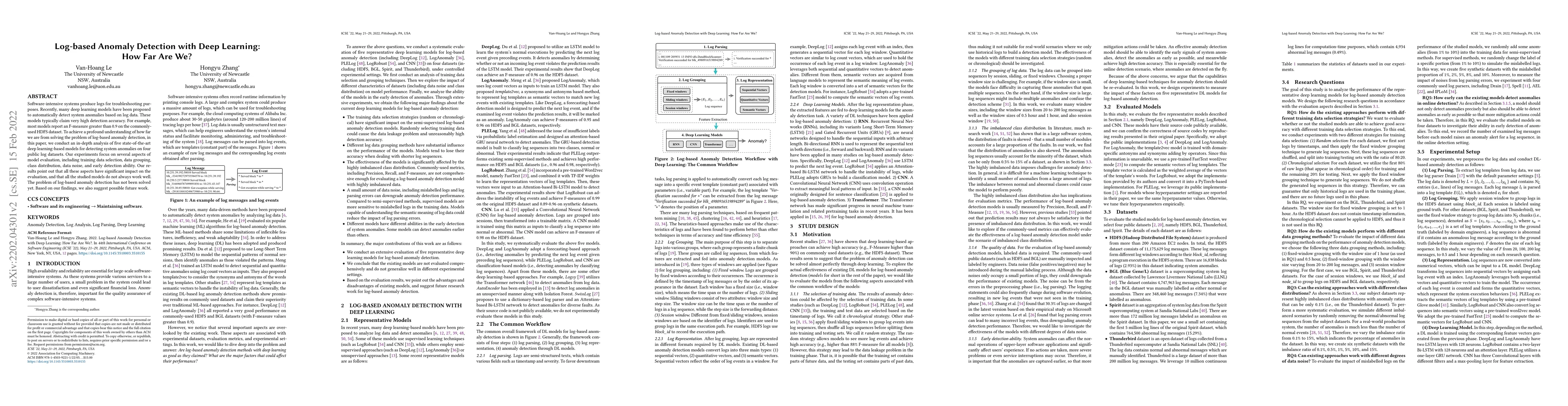 Thumbnail for Log-based Anomaly Detection with Deep Learning: How Far Are We?