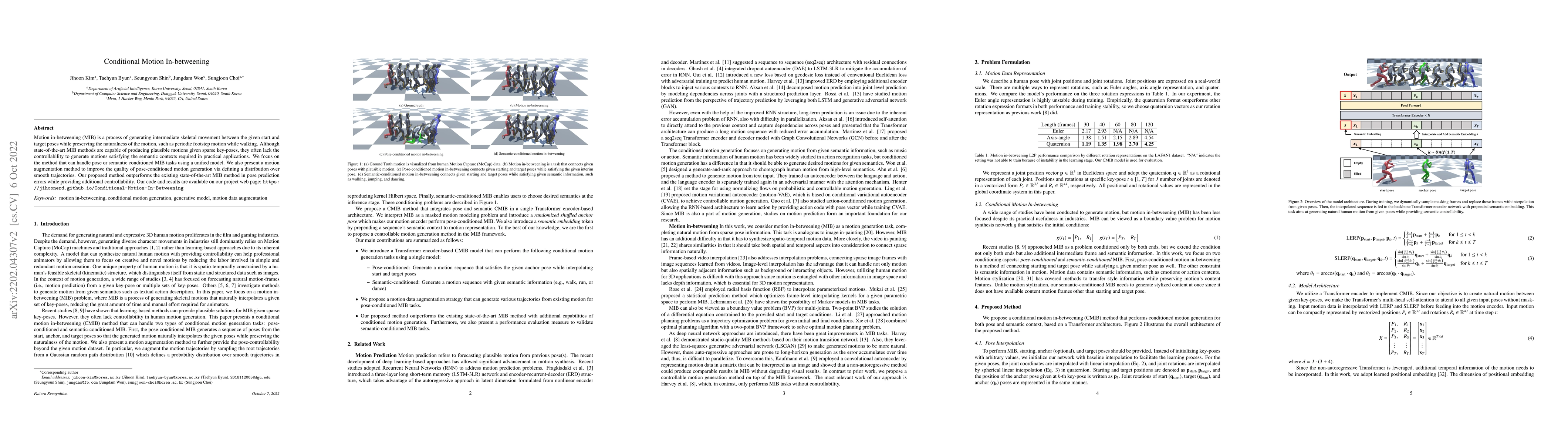 Thumbnail for Conditional Motion In-betweening