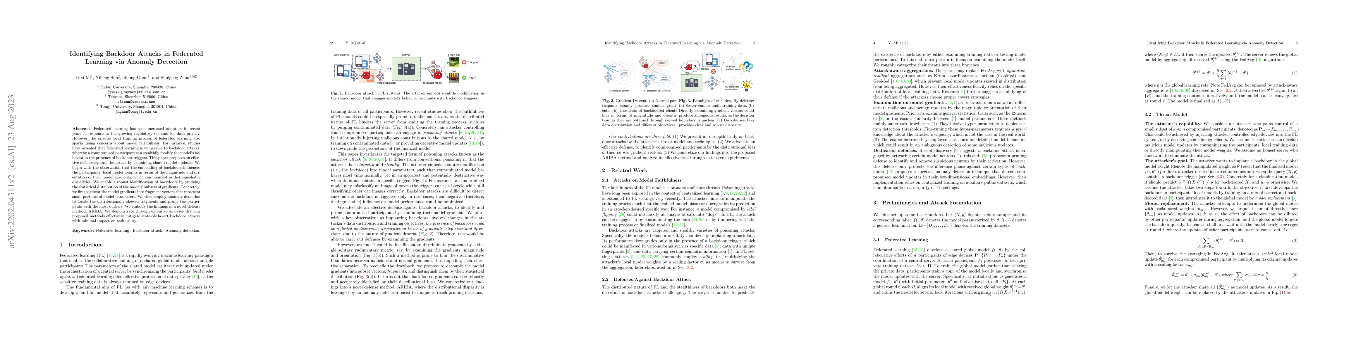 Thumbnail for Identifying Backdoor Attacks in Federated Learning via Anomaly Detection