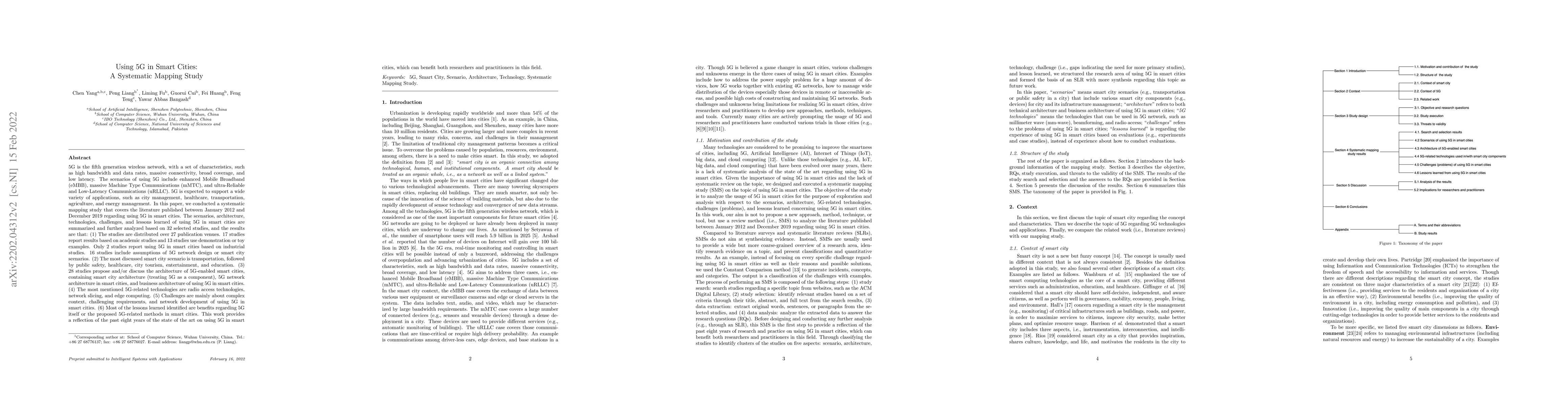 Thumbnail for Using 5G in Smart Cities: A Systematic Mapping Study