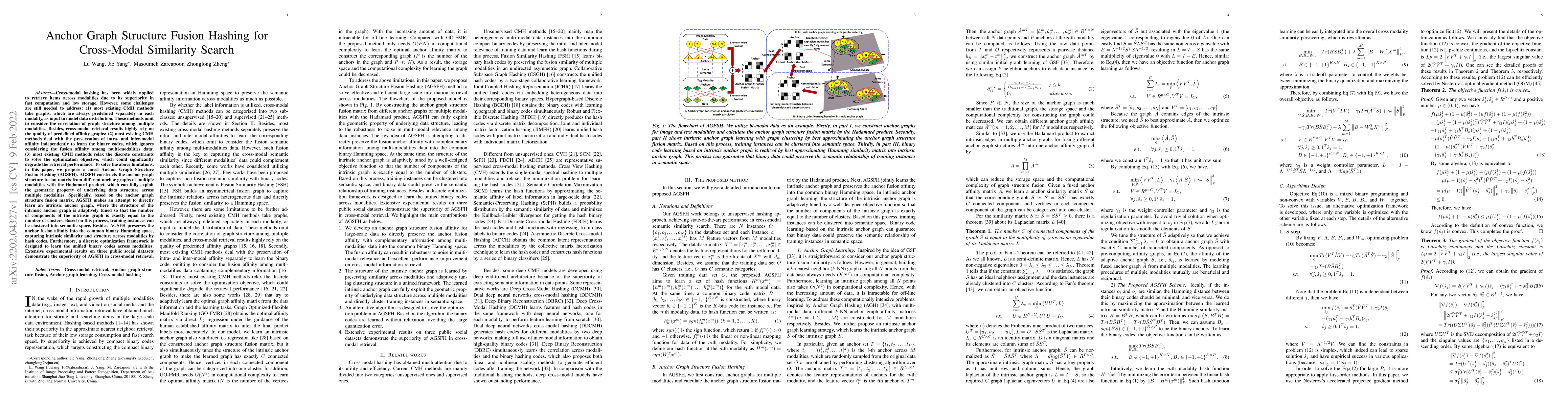 Thumbnail for Anchor Graph Structure Fusion Hashing for Cross-Modal Similarity Search