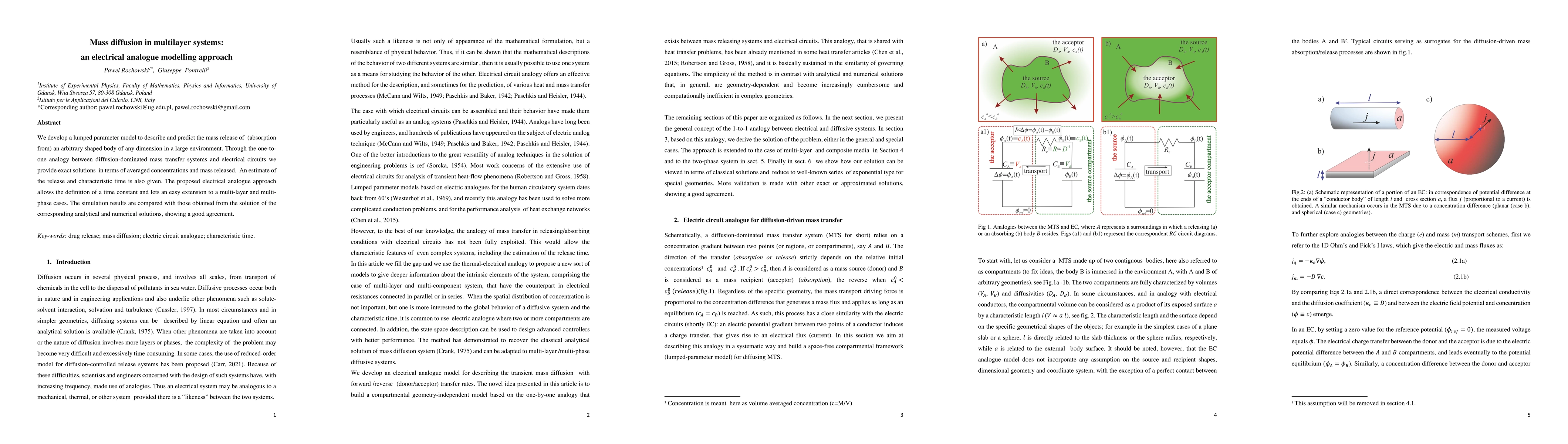 Thumbnail for Mass diffusion in multilayer systems: an electrical analogue modelling
  approach