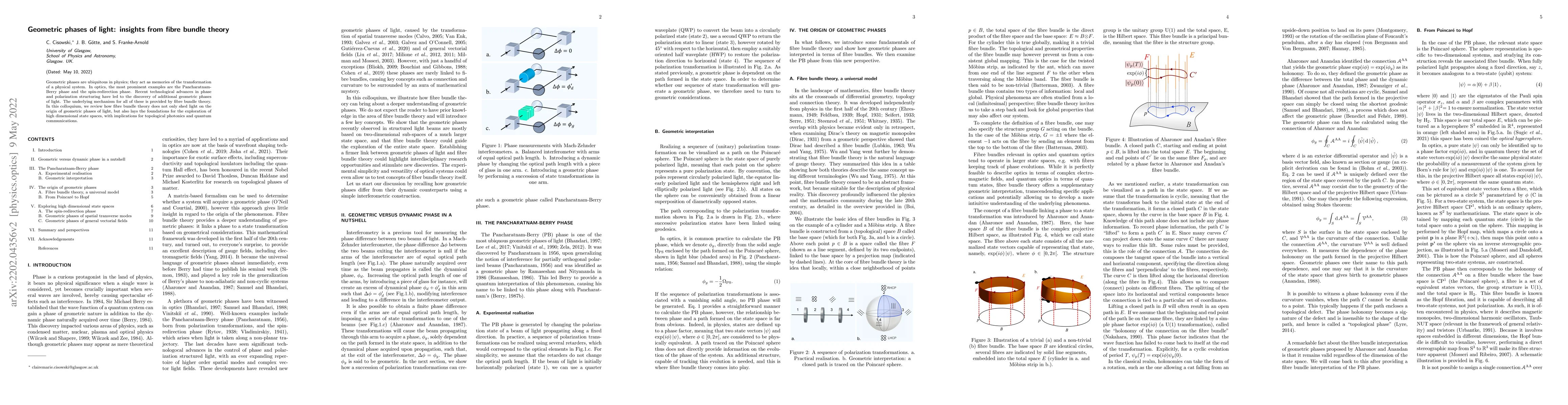 Thumbnail for Geometric phases of light: insights from fibre bundle theory