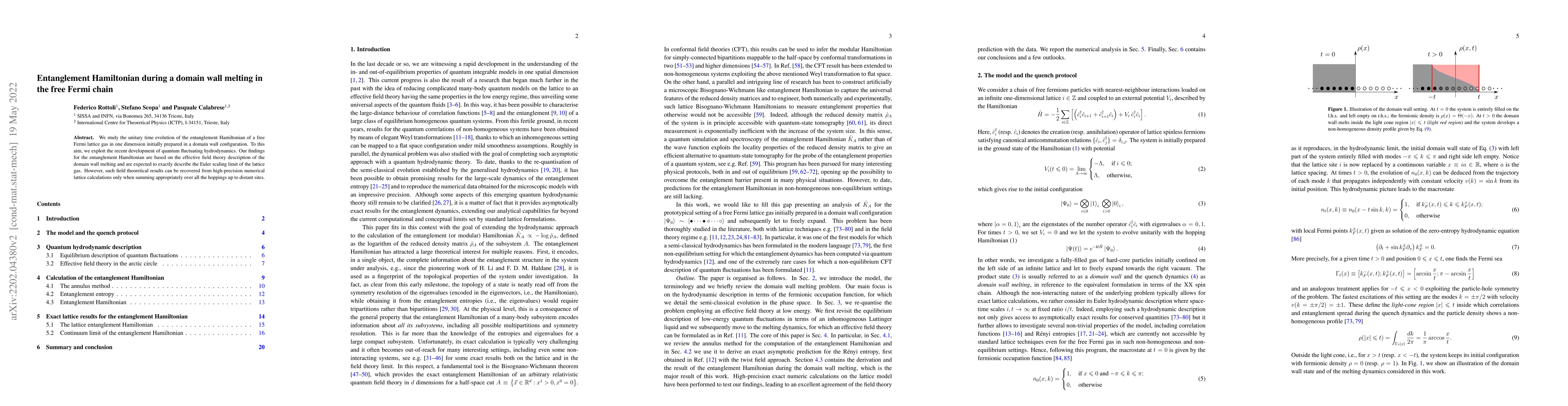 Thumbnail for Entanglement Hamiltonian during a domain wall melting in the free Fermi
  chain
