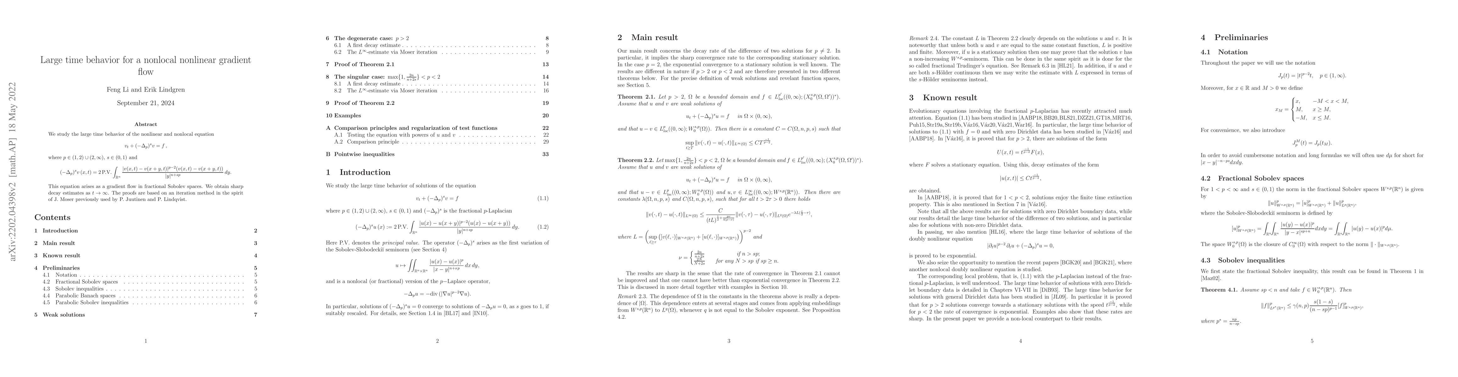 Thumbnail for Large time behavior for a nonlocal nonlinear gradient flow
