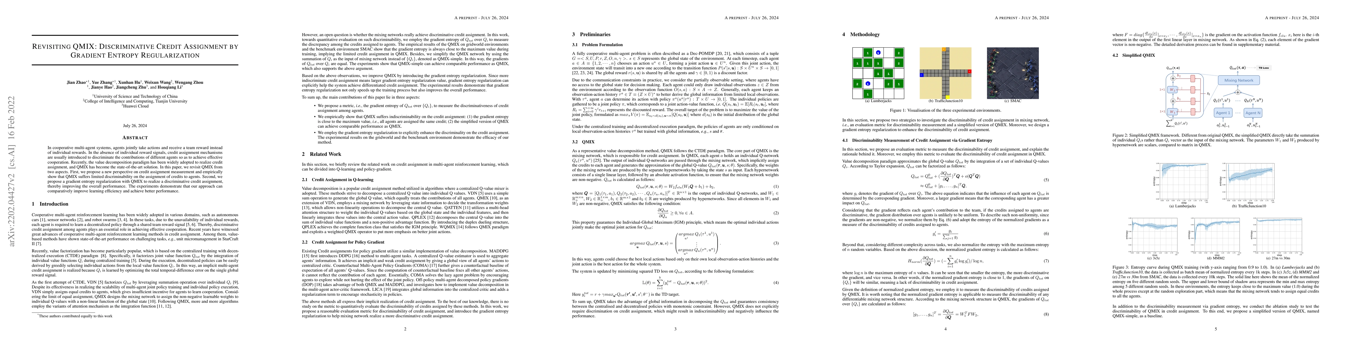 Thumbnail for Revisiting QMIX: Discriminative Credit Assignment by Gradient Entropy
  Regularization