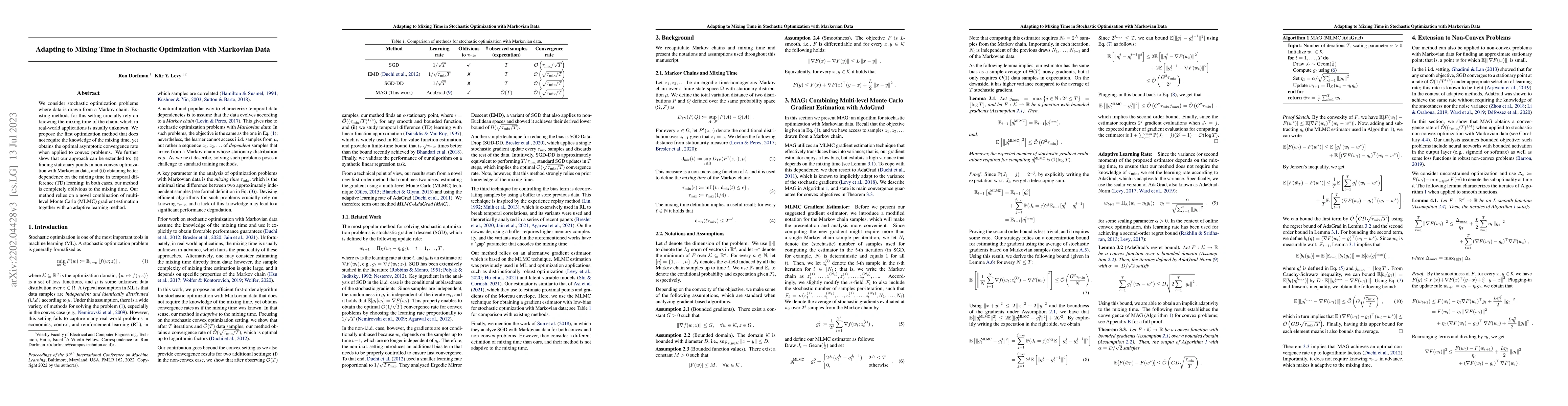 Thumbnail for Adapting to Mixing Time in Stochastic Optimization with Markovian Data