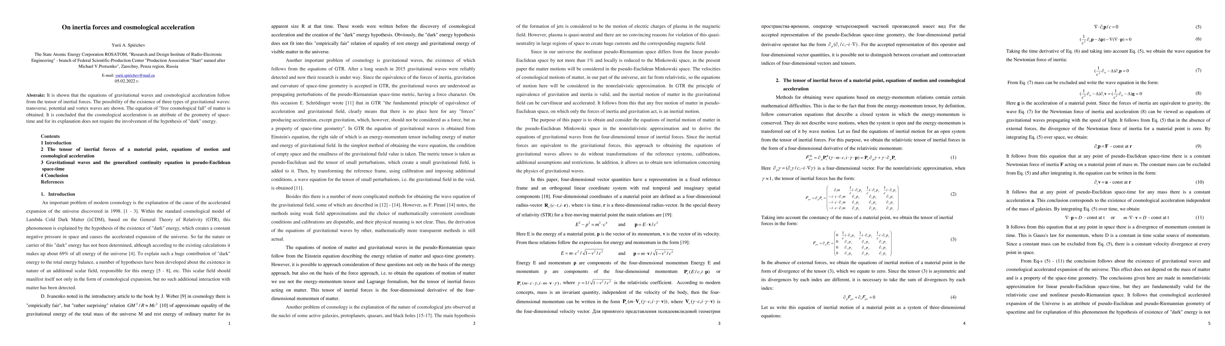 Thumbnail for On inertia forces and cosmological acceleration