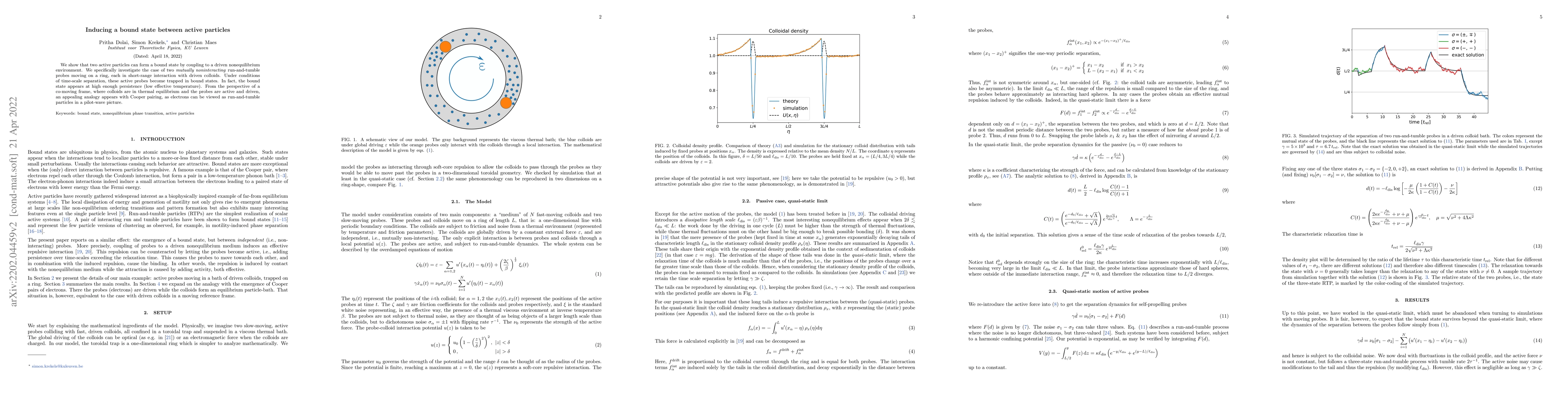 Thumbnail for Inducing a bound state between active particles