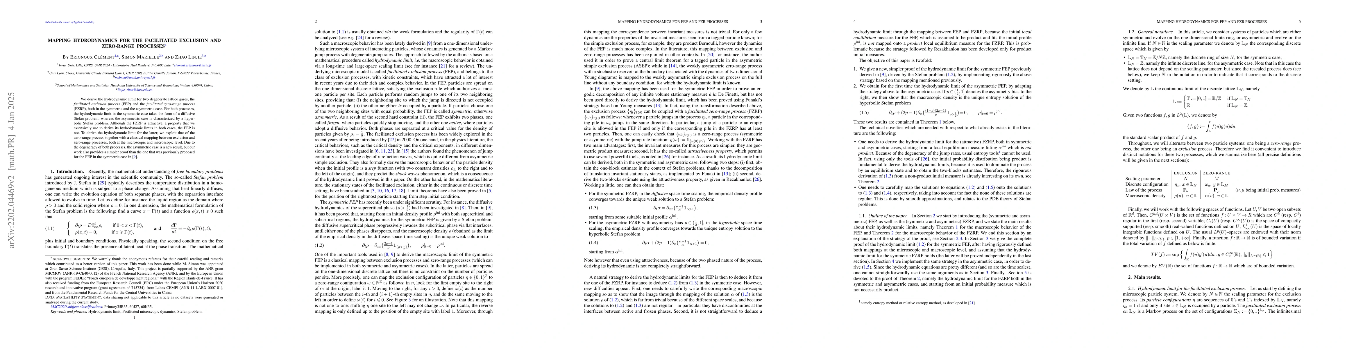 Thumbnail for Mapping hydrodynamics for the facilitated exclusion and zero-range
  processes