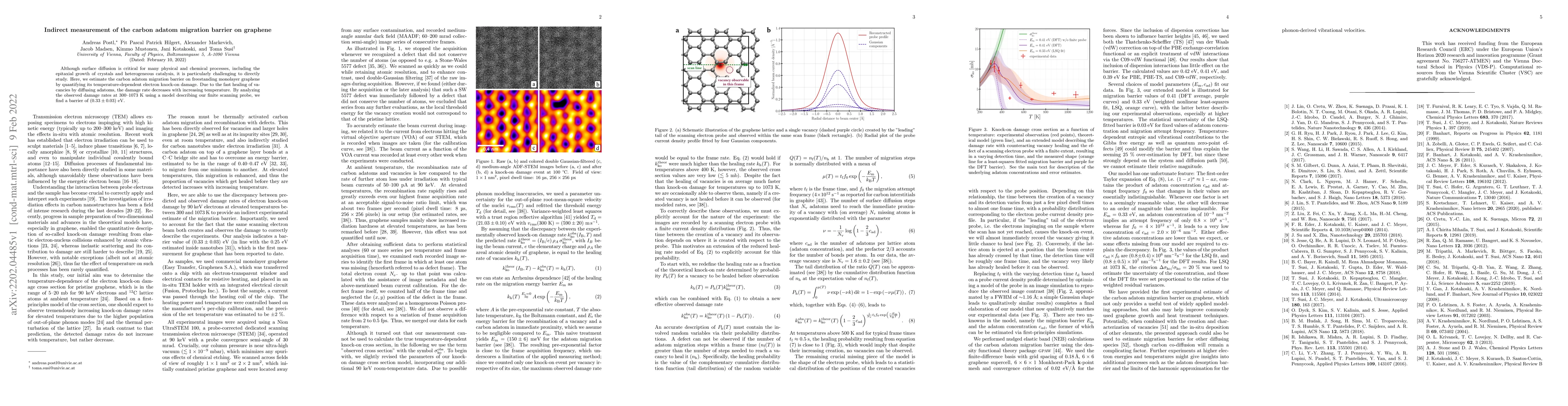 Thumbnail for Indirect measurement of the carbon adatom migration barrier on graphene