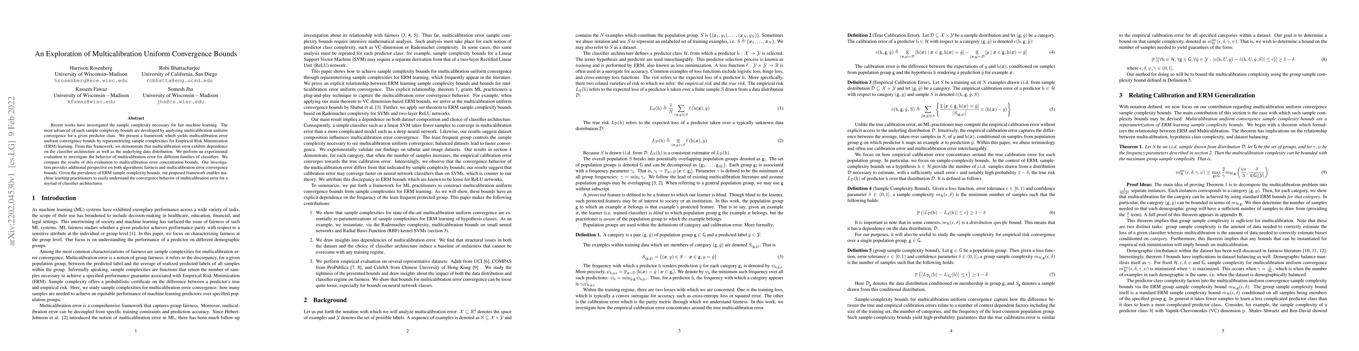 Thumbnail for An Exploration of Multicalibration Uniform Convergence Bounds
