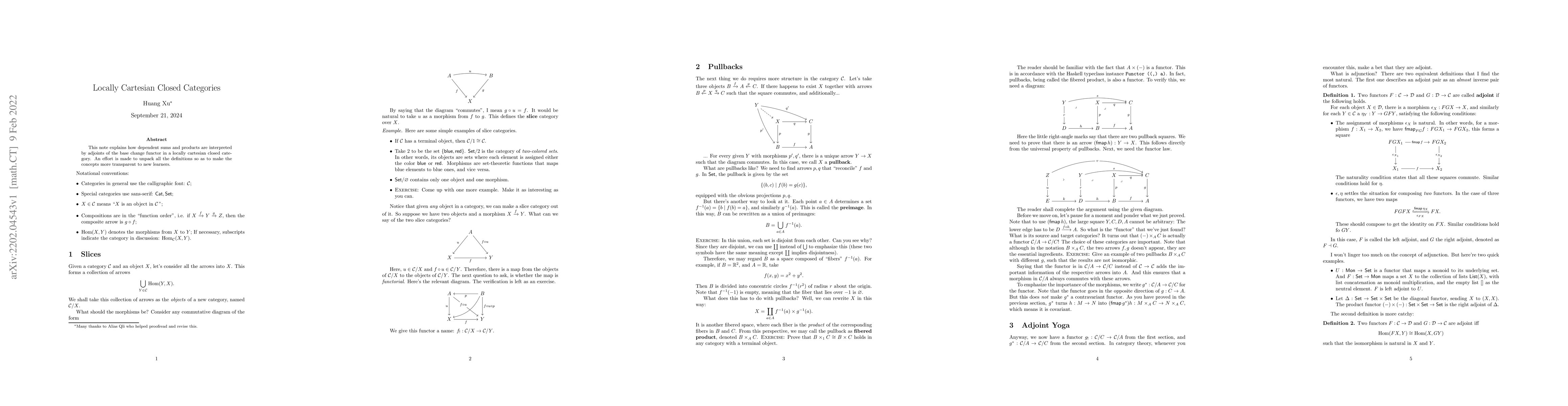 Thumbnail for Locally Cartesian Closed Categories