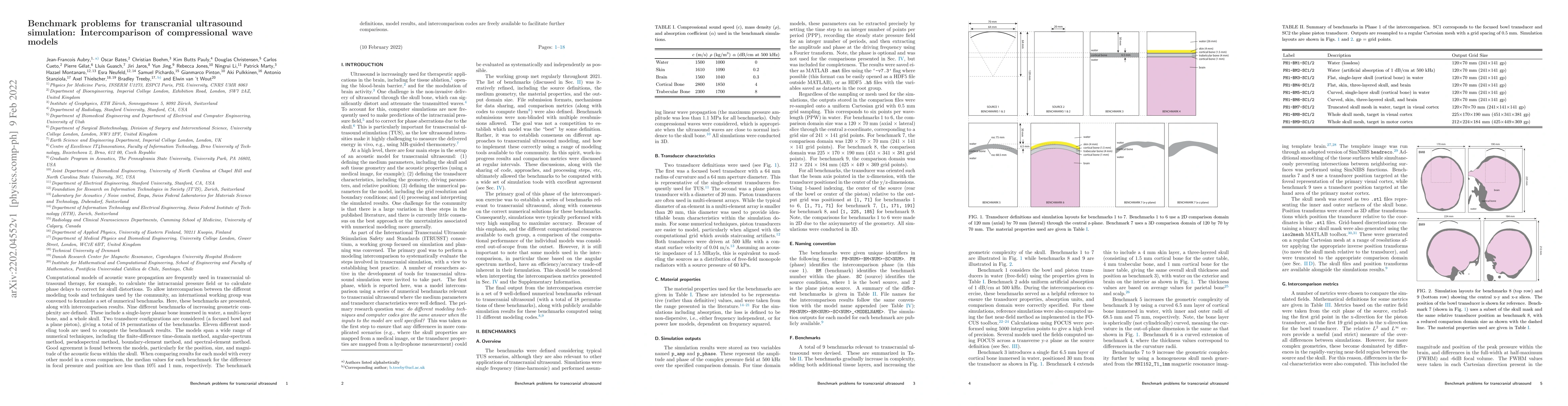 Thumbnail for Benchmark problems for transcranial ultrasound simulation:
  Intercomparison of compressional wave models