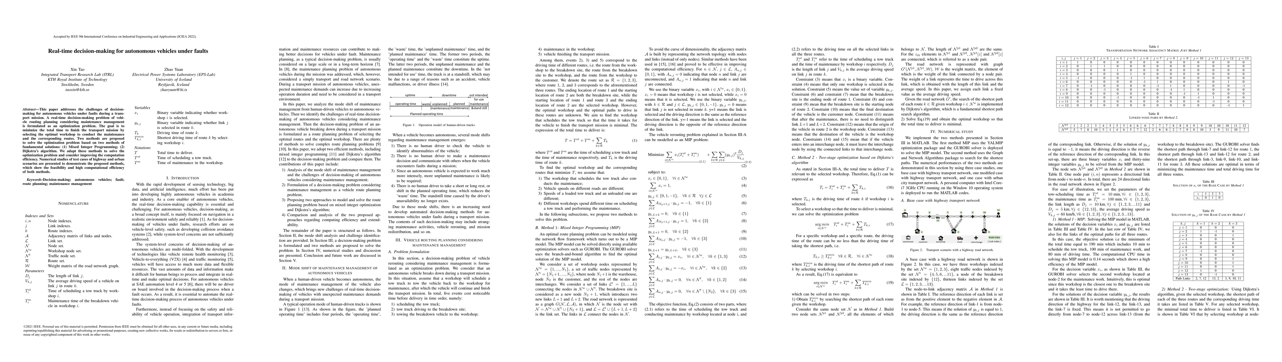 Thumbnail for Real-time decision-making for autonomous vehicles under faults