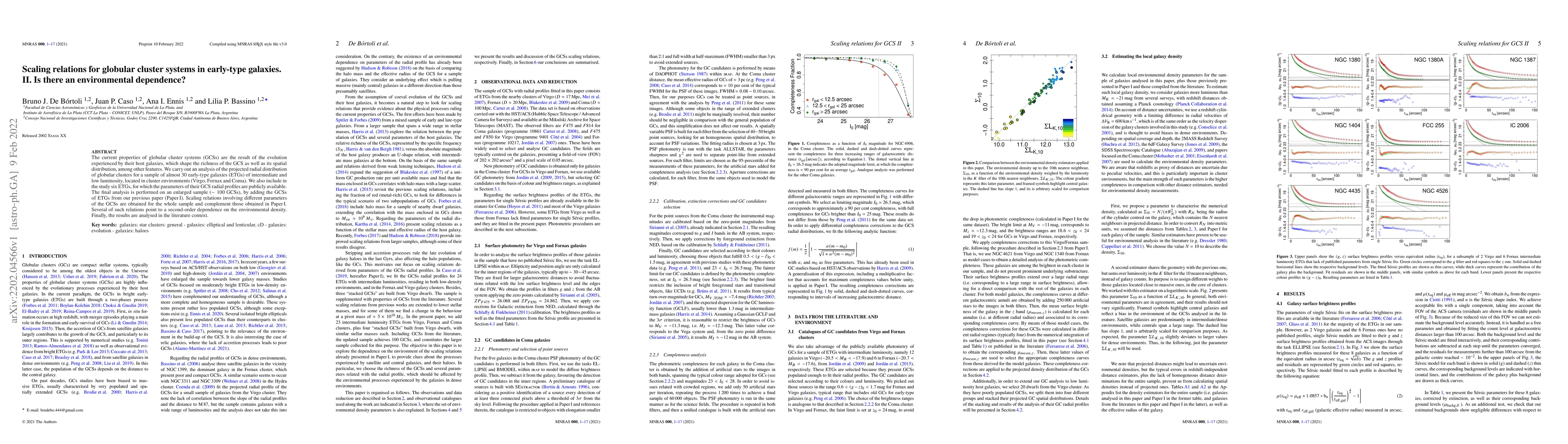Thumbnail for Scaling relations for globular cluster systems in early-type galaxies.
  II. Is there an environmental dependence?