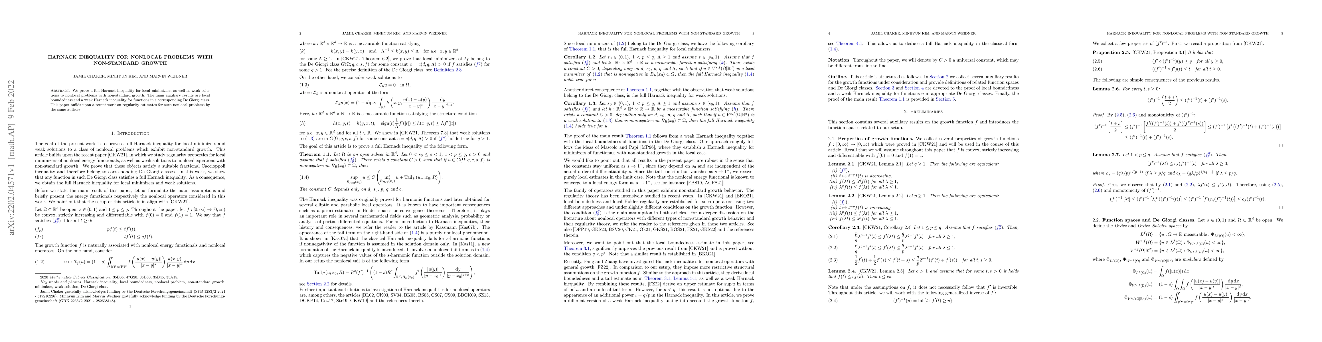 Thumbnail for Harnack inequality for nonlocal problems with non-standard growth