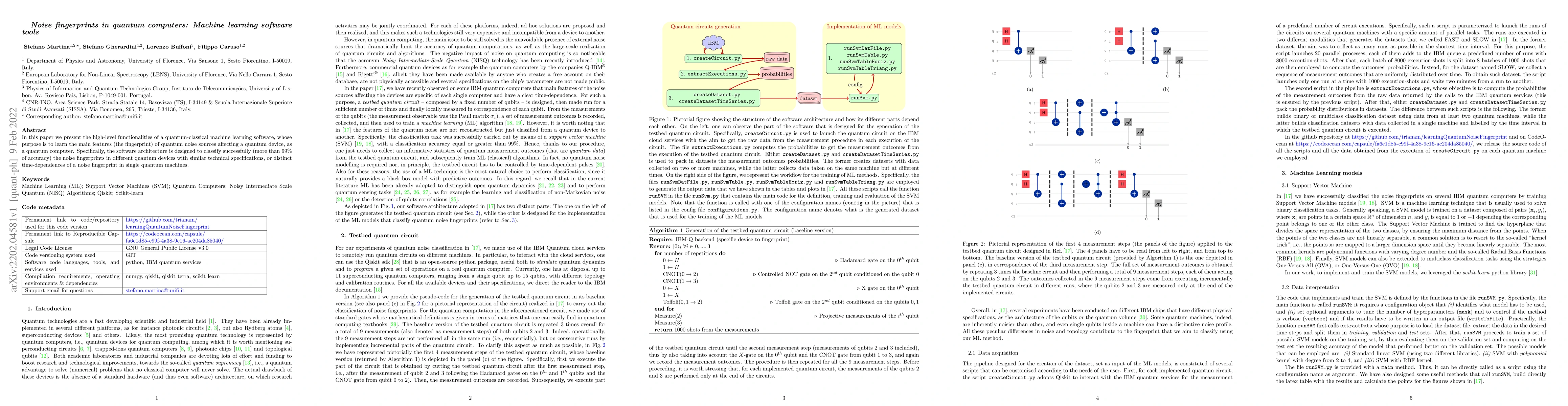 Thumbnail for Noise fingerprints in quantum computers: Machine learning software tools