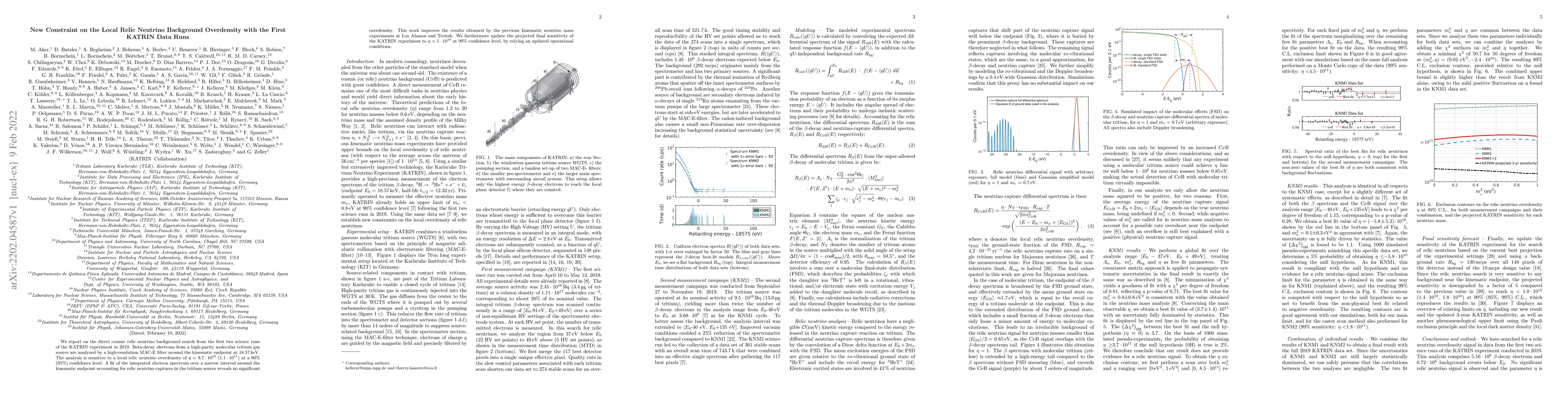 Thumbnail for New Constraint on the Local Relic Neutrino Background Overdensity with
  the First KATRIN Data Runs