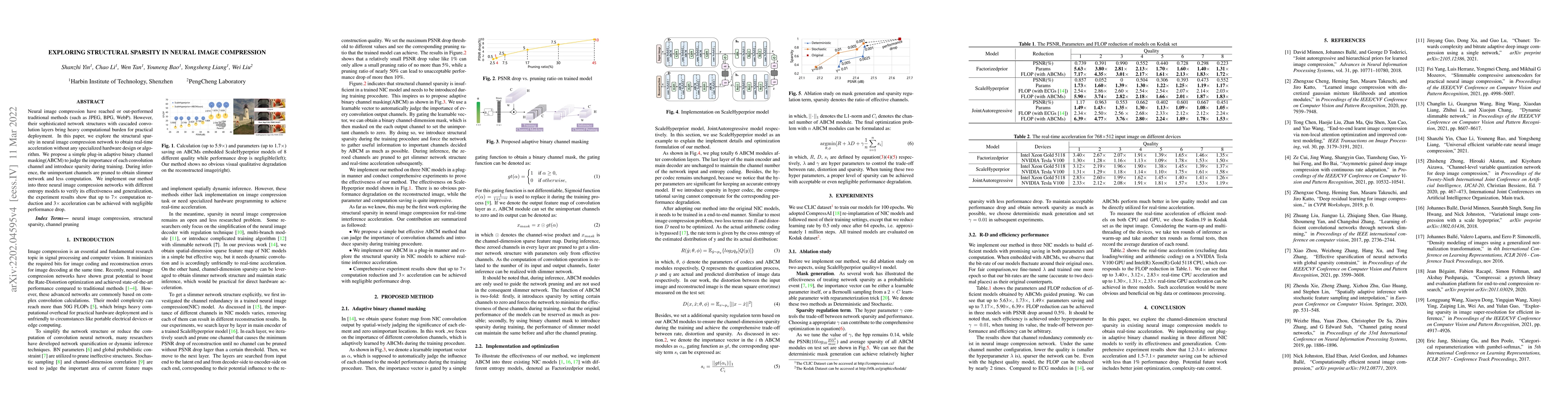 Thumbnail for Exploring Structural Sparsity in Neural Image Compression