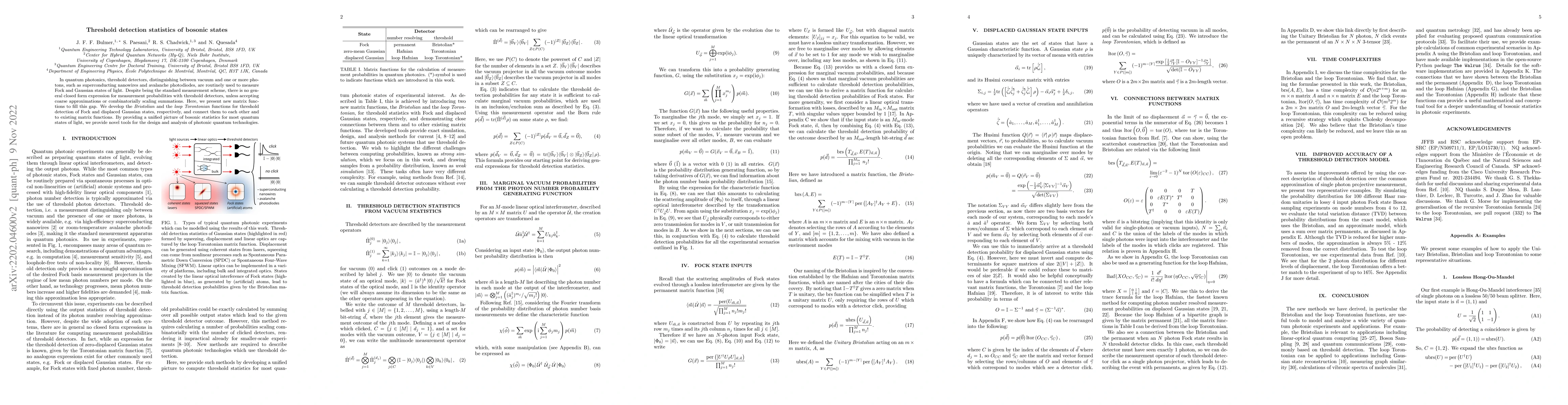 Thumbnail for Threshold detection statistics of bosonic states