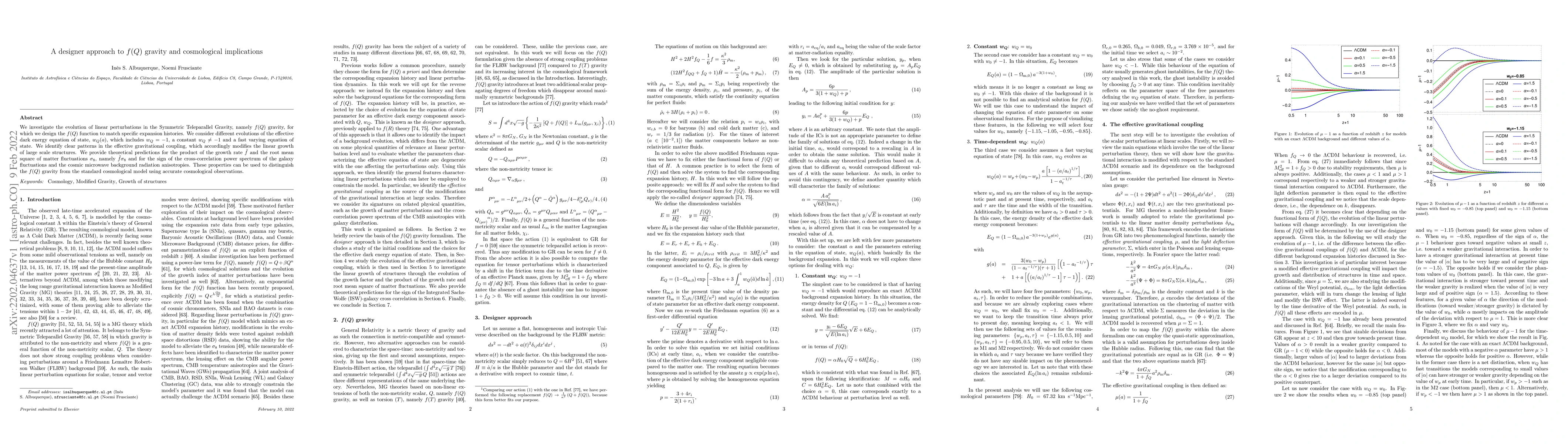 Thumbnail for A designer approach to $f(Q)$ gravity and cosmological implications
