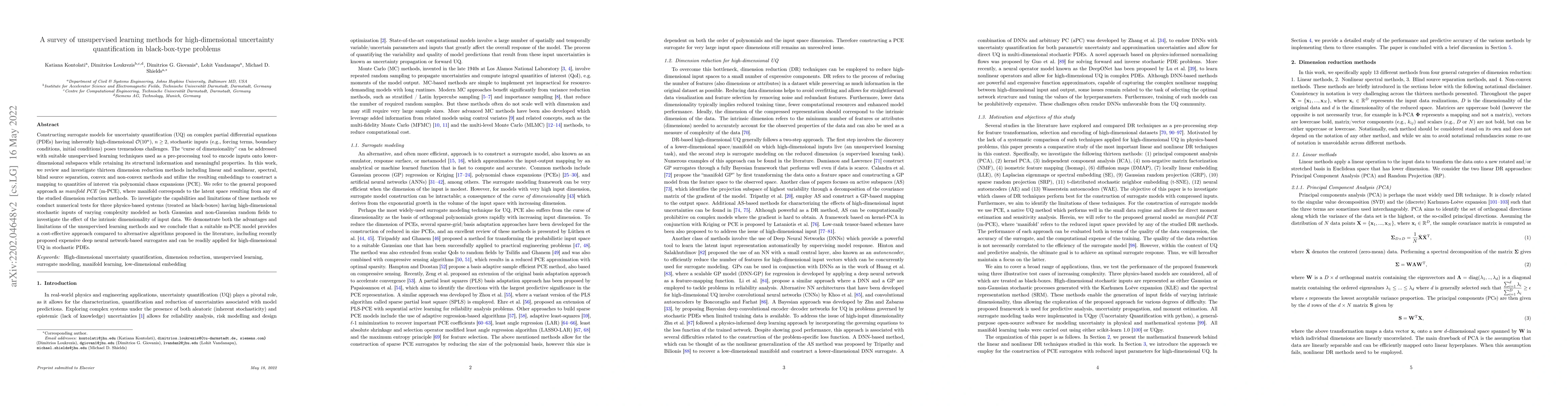 Thumbnail for A survey of unsupervised learning methods for high-dimensional
  uncertainty quantification in black-box-type problems