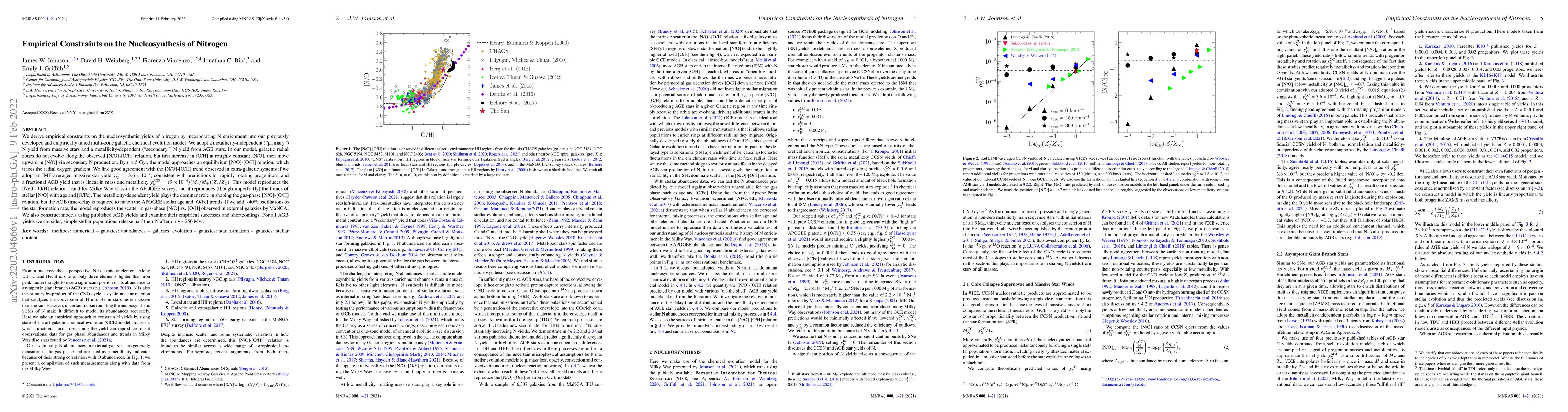 Thumbnail for Empirical Constraints on the Nucleosynthesis of Nitrogen