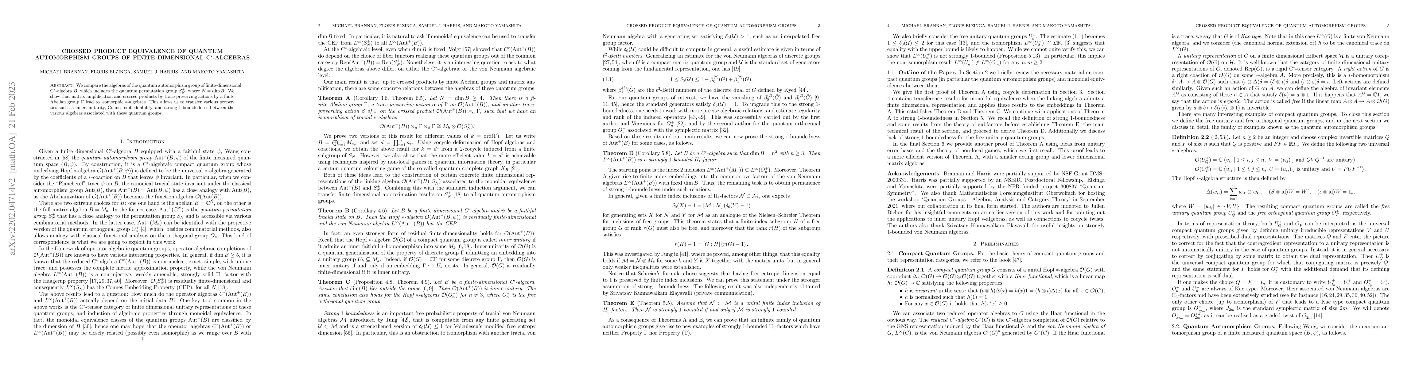 Thumbnail for Crossed Product Equivalence of Quantum Automorphism Groups
