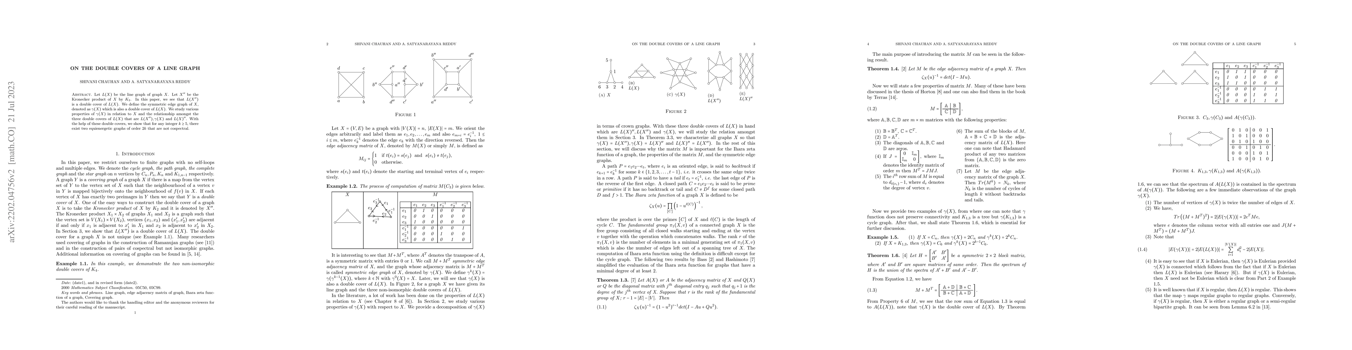 Thumbnail for On the double covers of a line graph