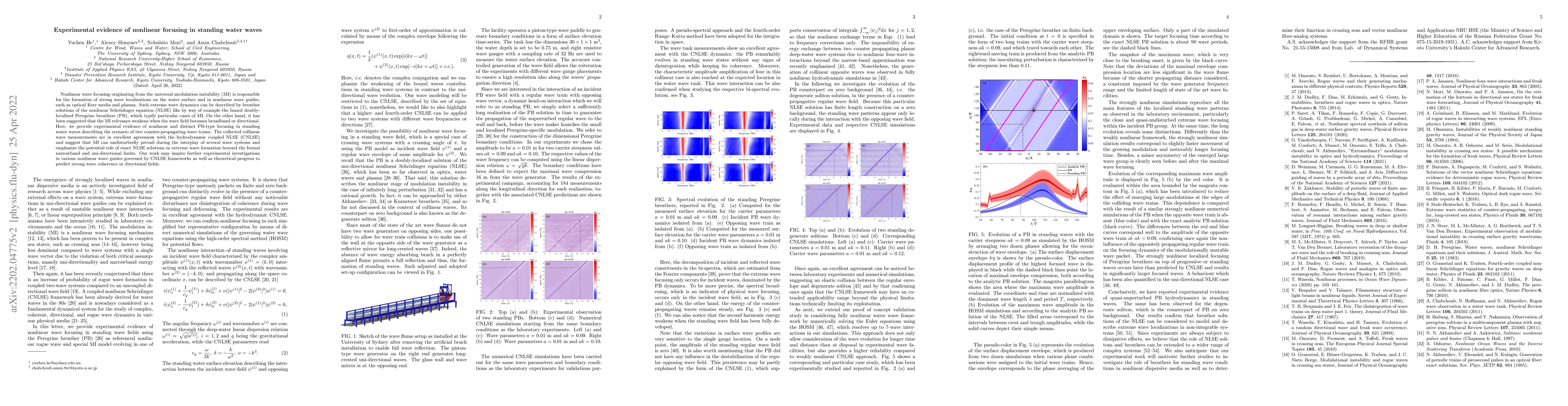 Thumbnail for Experimental evidence of nonlinear focusing in standing water waves