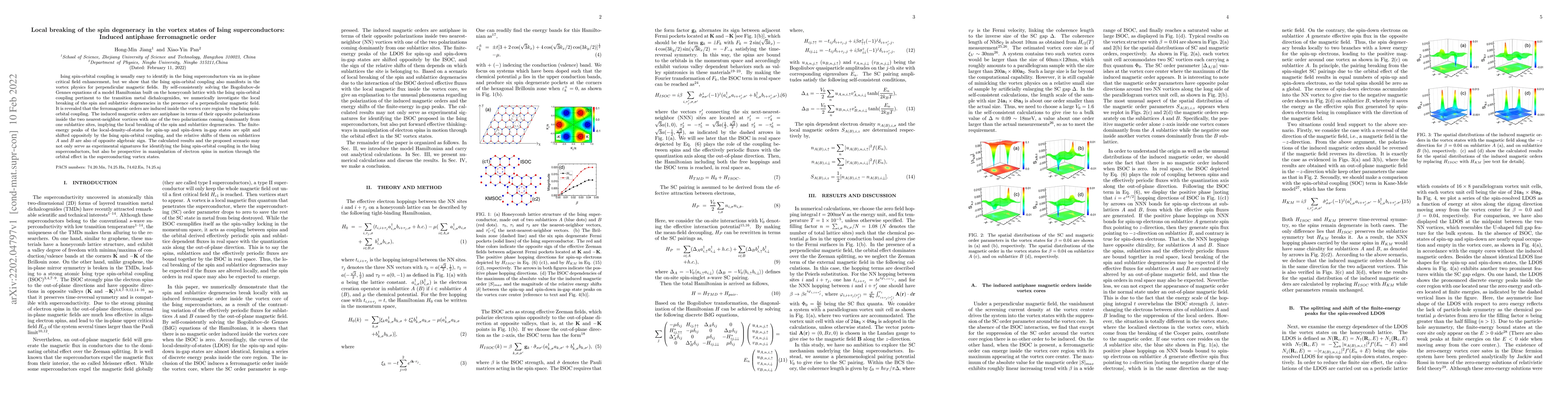 Thumbnail for Local breaking of the spin degeneracy in the vortex states of Ising
  superconductors: Induced antiphase ferromagnetic order