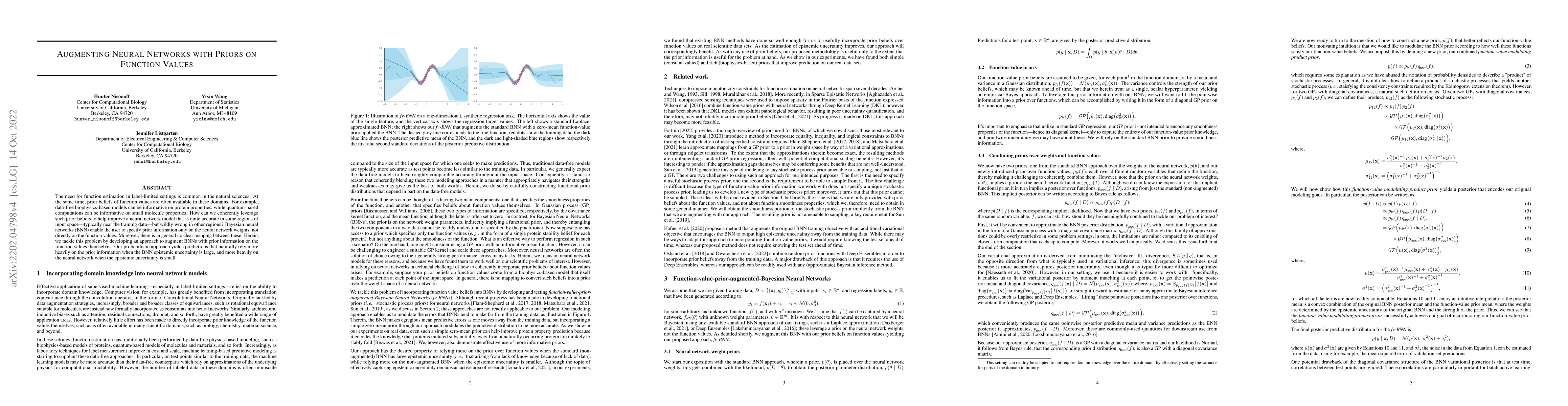 Thumbnail for Augmenting Neural Networks with Priors on Function Values