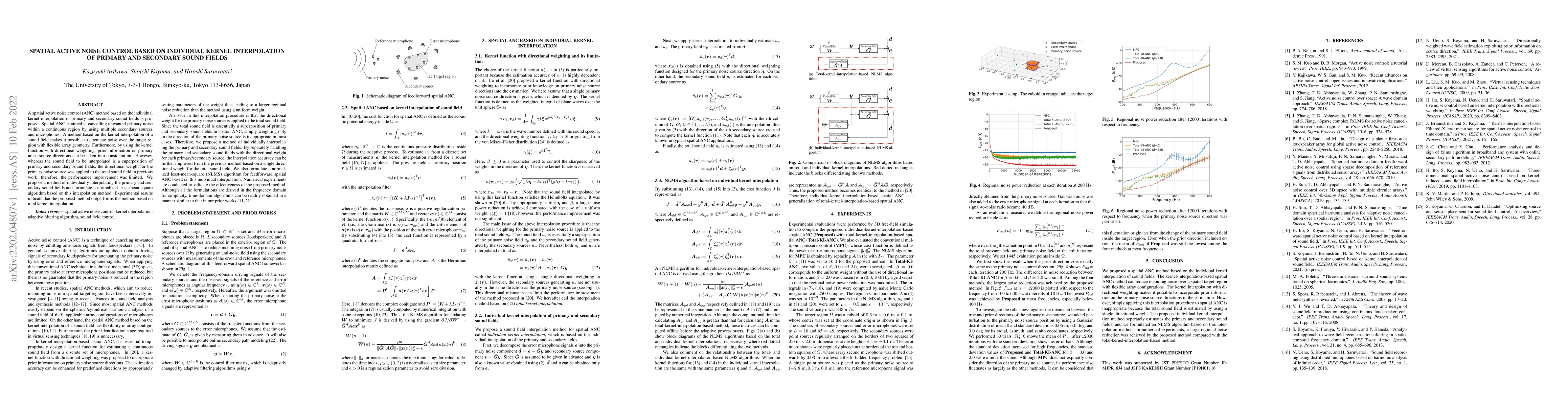 Thumbnail for Spatial active noise control based on individual kernel interpolation of
  primary and secondary sound fields