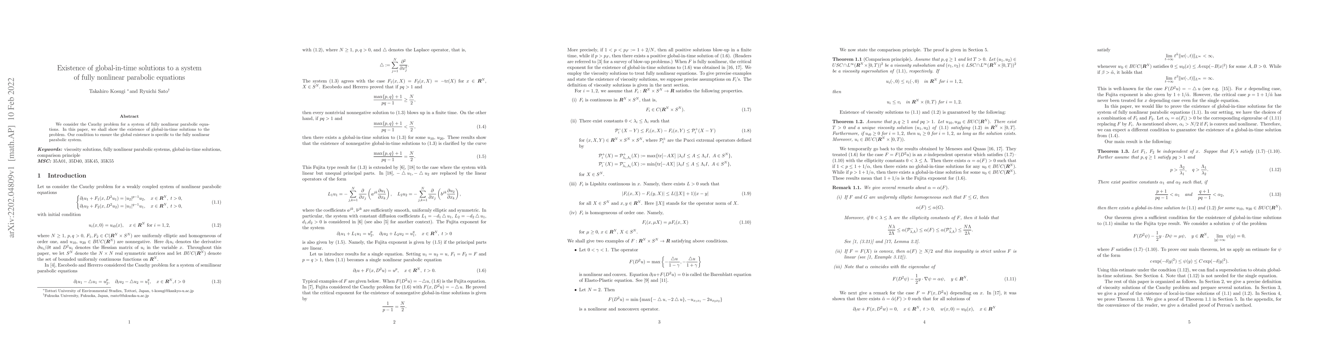 Thumbnail for Existence of global-in-time solutions to a system of fully nonlinear
  parabolic equations