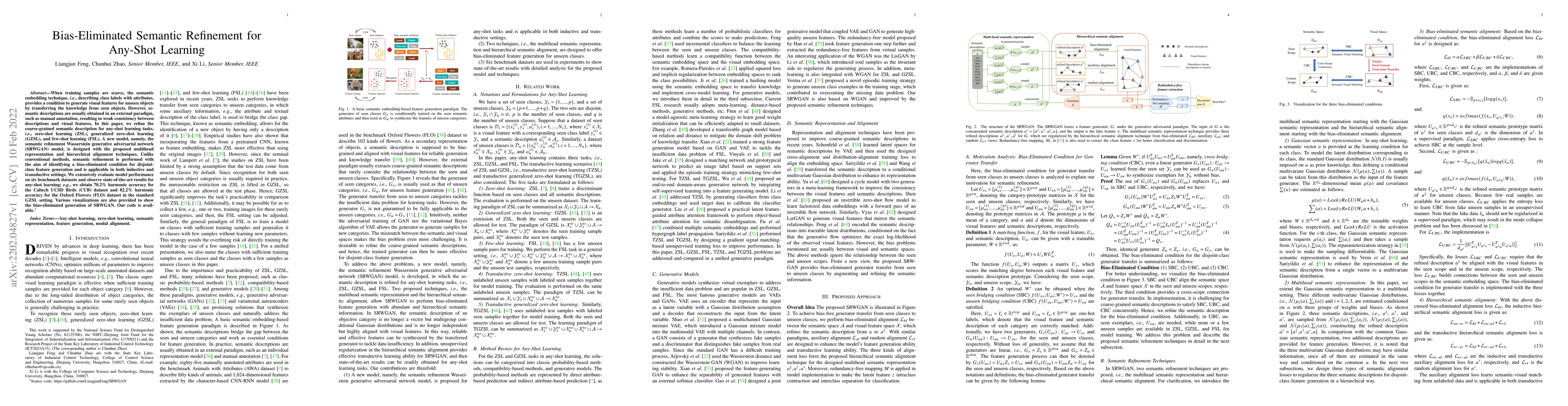 Thumbnail for Bias-Eliminated Semantic Refinement for Any-Shot Learning