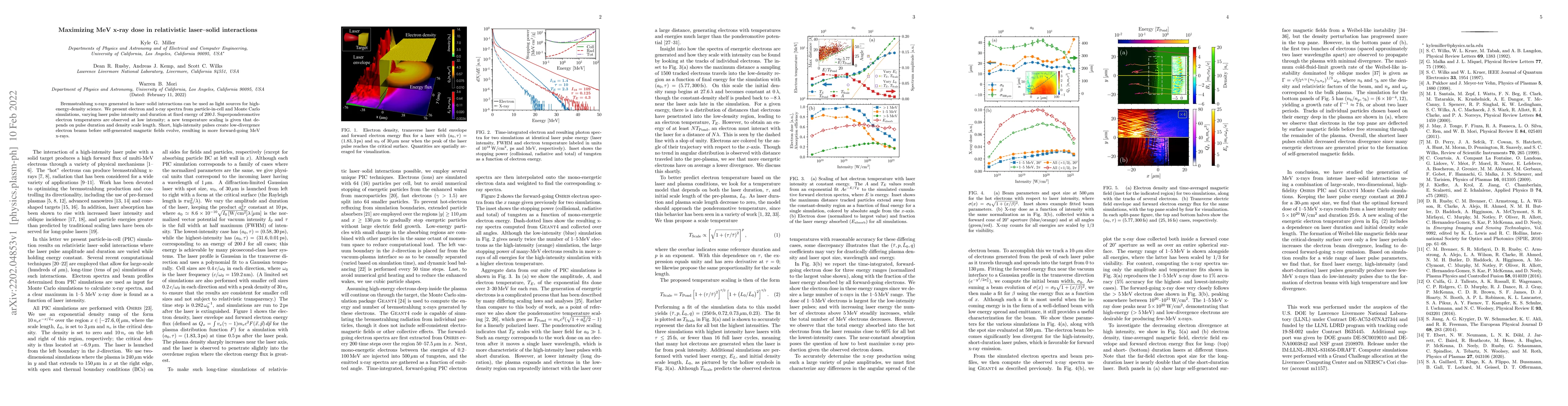 Thumbnail for Maximizing MeV x-ray dose in relativistic laser-solid interactions