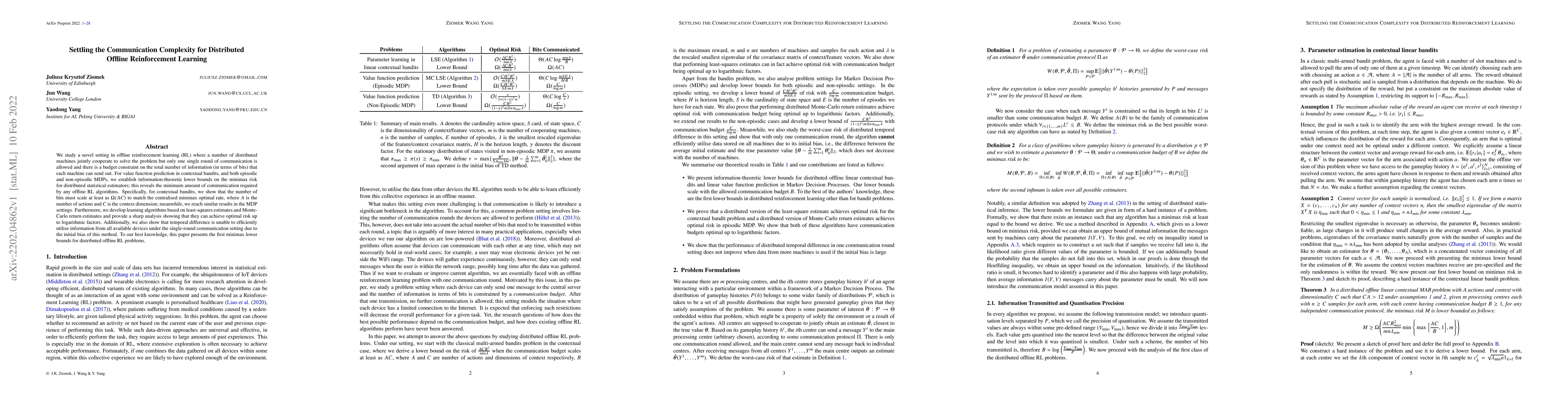 Thumbnail for Settling the Communication Complexity for Distributed Offline
  Reinforcement Learning