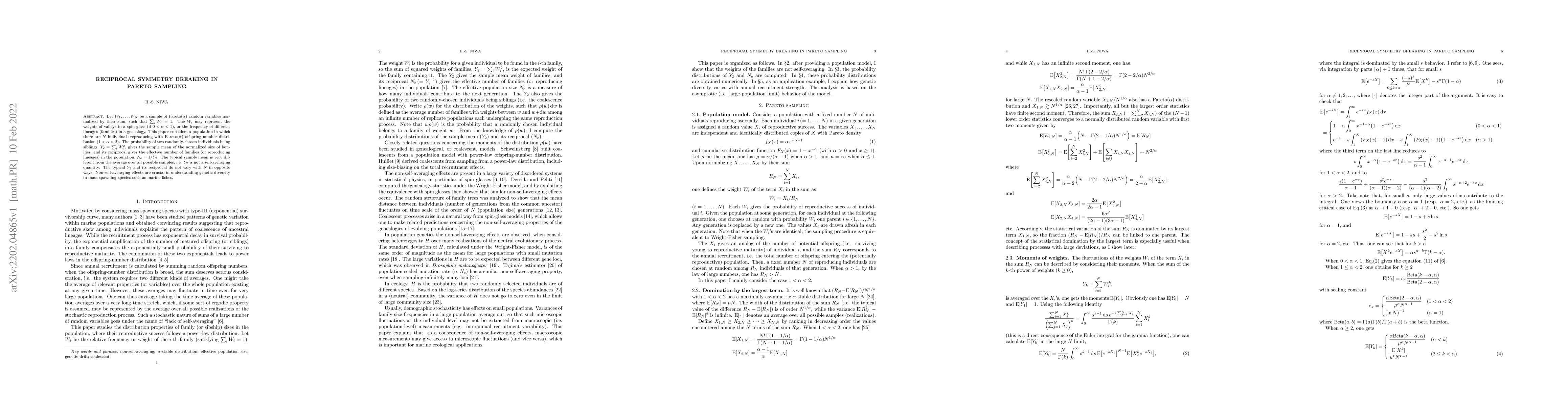 Thumbnail for Reciprocal symmetry breaking in Pareto sampling