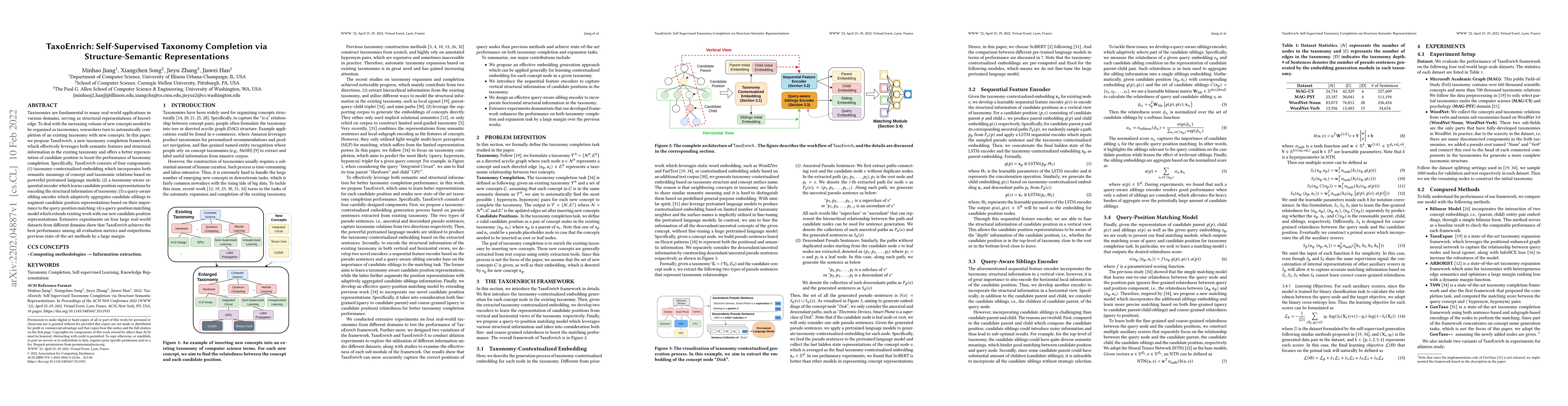 Thumbnail for TaxoEnrich: Self-Supervised Taxonomy Completion via Structure-Semantic
  Representations