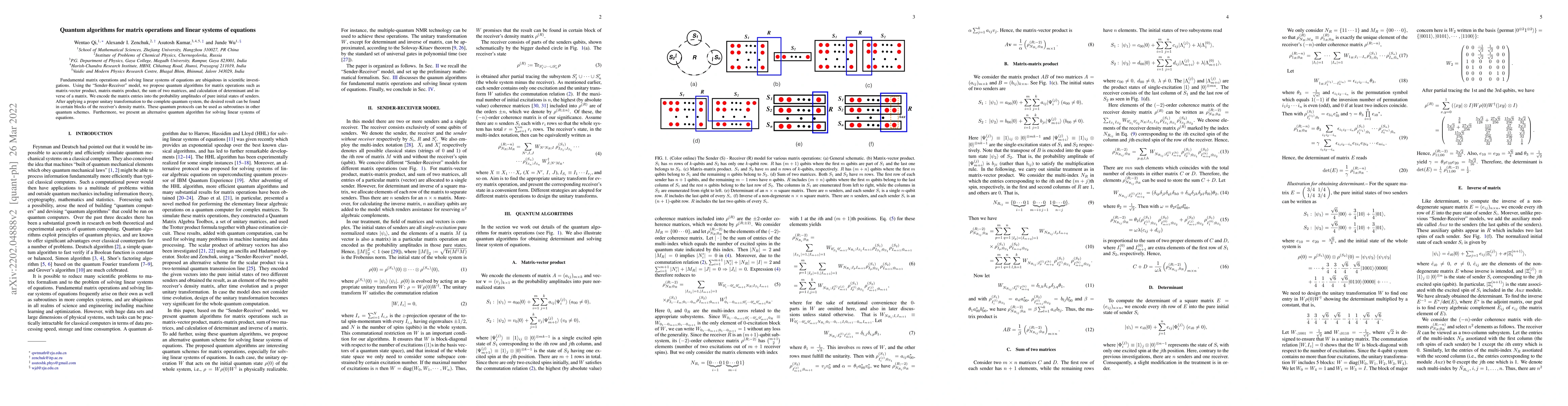 Thumbnail for Quantum algorithms for matrix operations and linear systems of equations