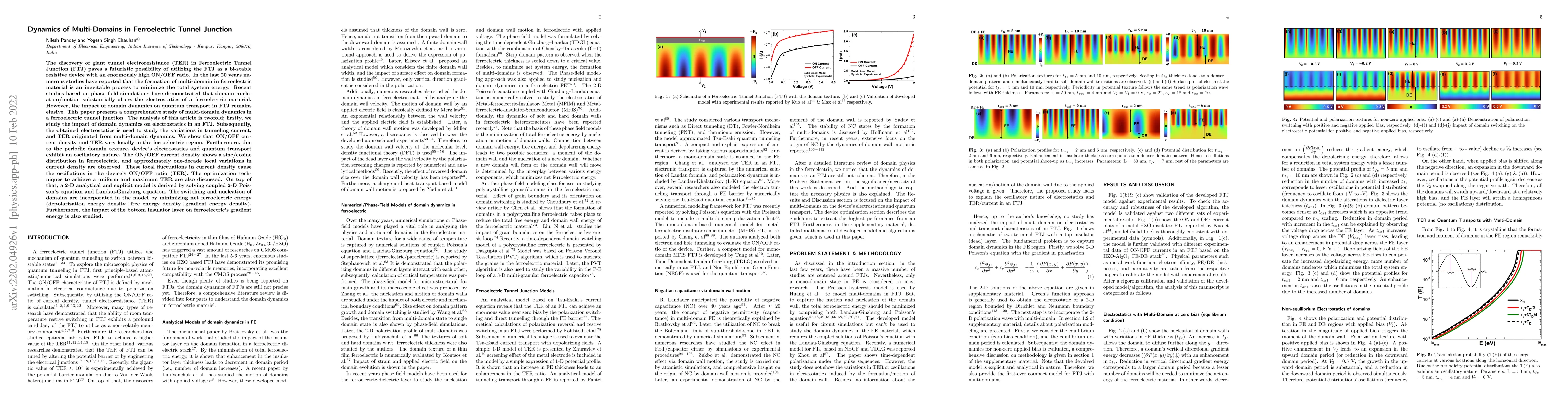 Thumbnail for Dynamics of Multi-Domains in Ferroelectric Tunnel Junction
