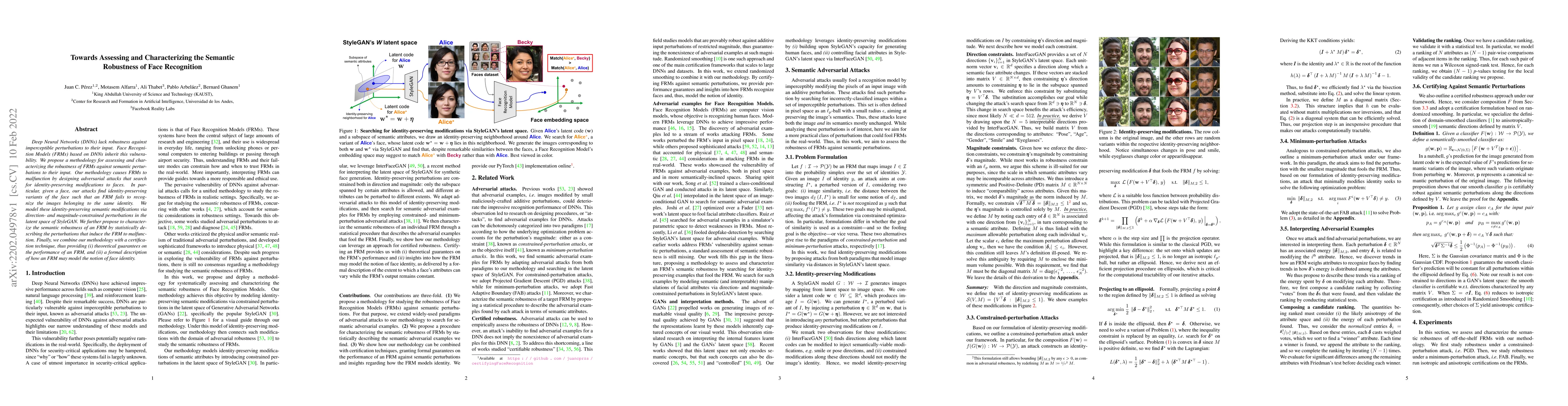 Thumbnail for Towards Assessing and Characterizing the Semantic Robustness of Face
  Recognition